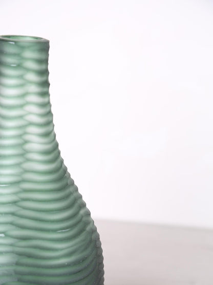 Elichi Green Round Glass Vase - 2 Shapes available