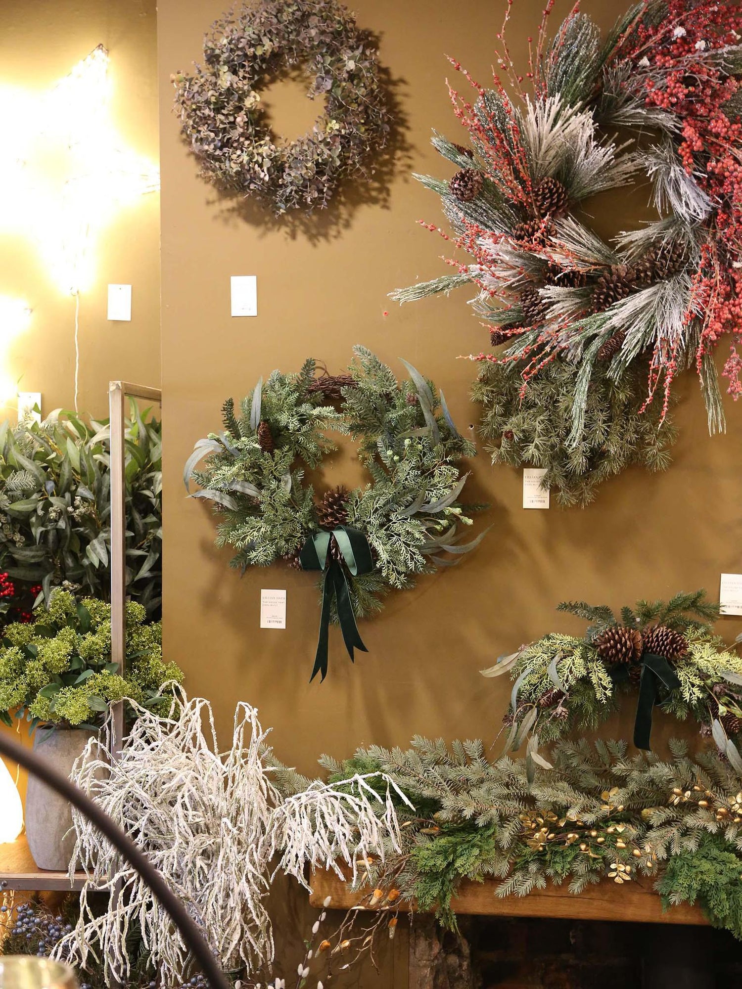 Deluxe Faux Berry And Pine Wreath