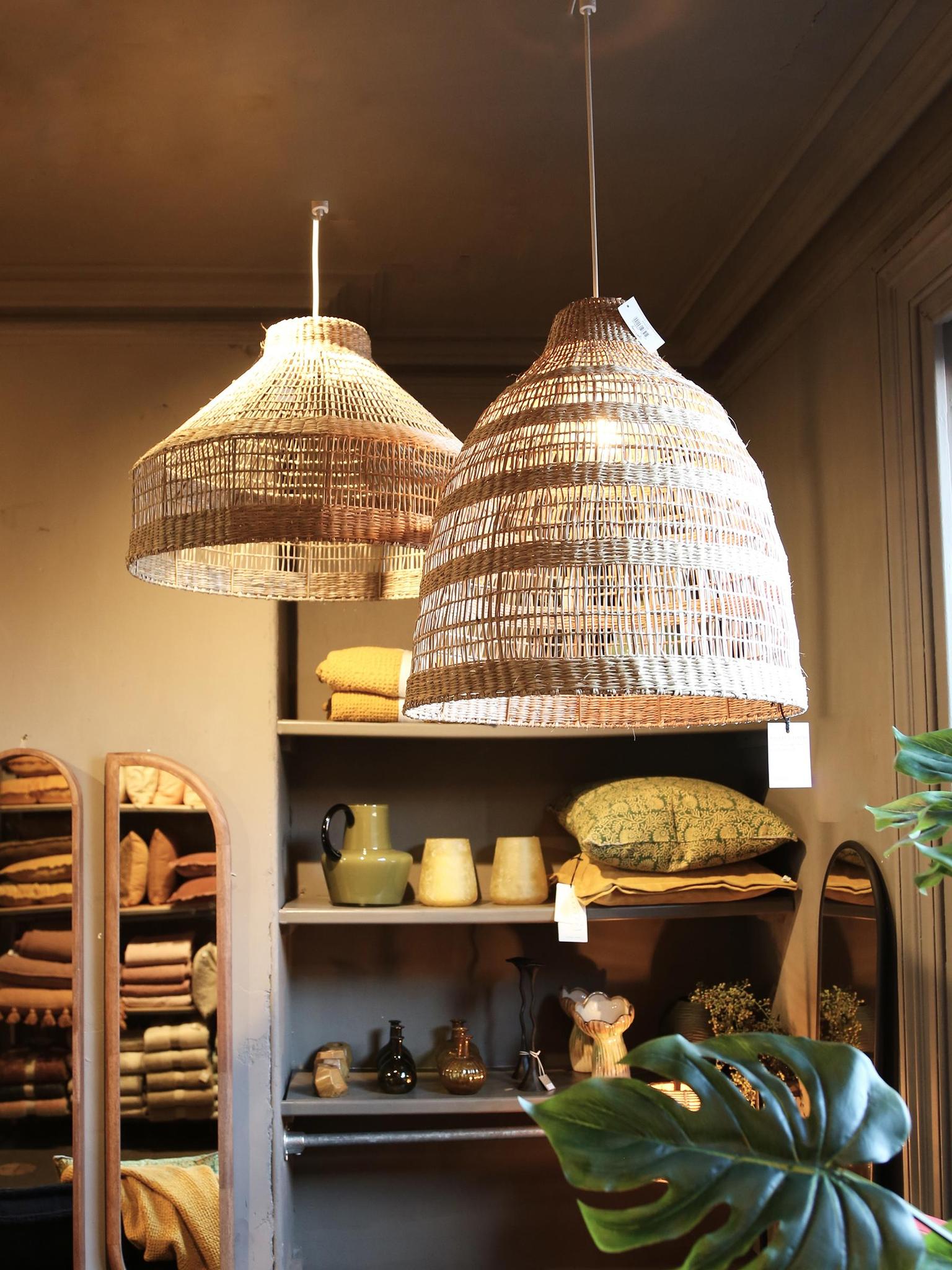 Latika Seagrass Hanging Lamp - Large