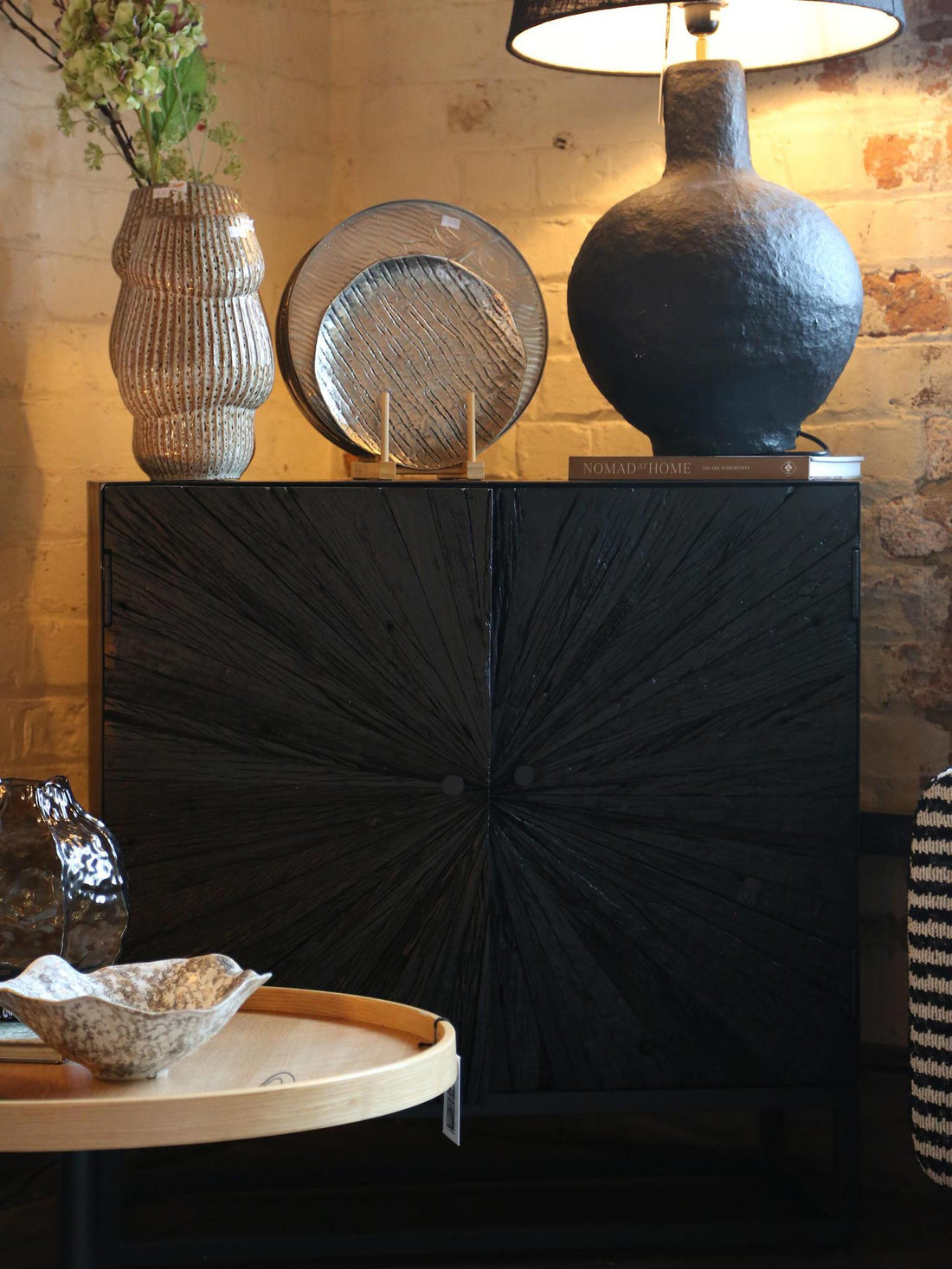 Damera Black Wooden cabinet