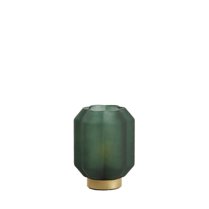 Palermo Matt Glass Table lamp - LED - Dark Green &amp; Gold
