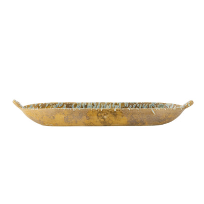 Milani Serving Plate - Burnt Green Hues