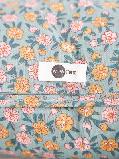Dusty Green, Aqua, Honey &amp; Rose Printed Cushion