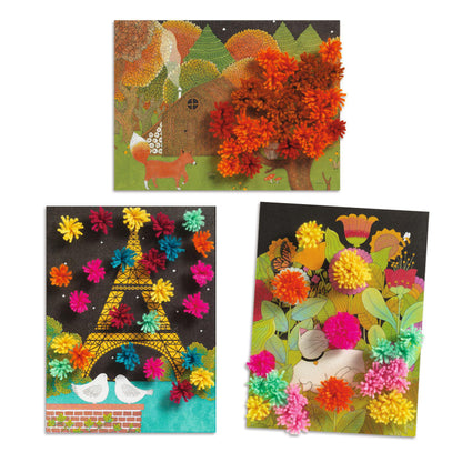 POMPOMS COLLAGE An explosion of pompons