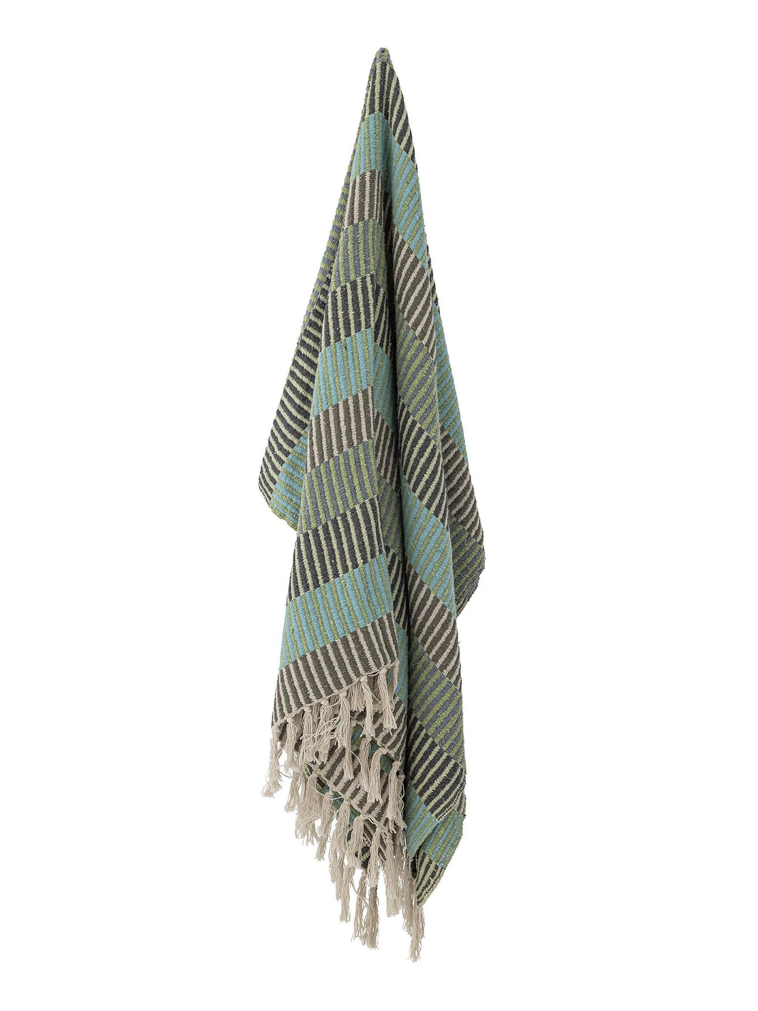 Isnel throw - Recycled Cotton - Blue