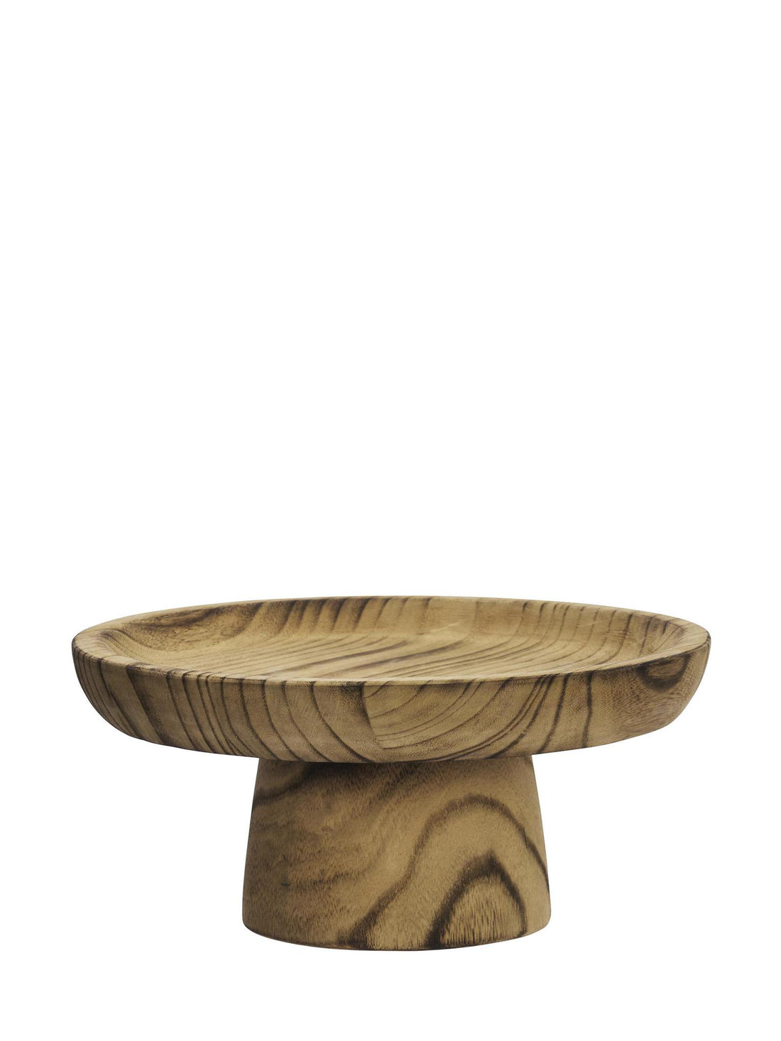 Wooden pedestal tray