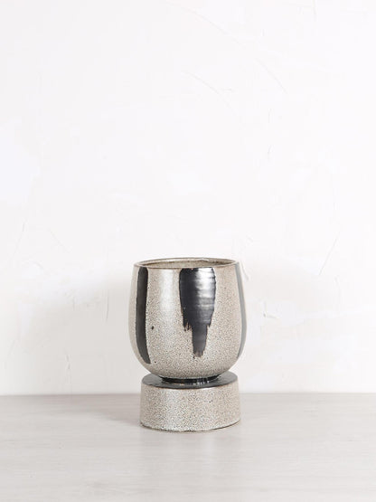 Layiah Ceramic Striped Pot Large