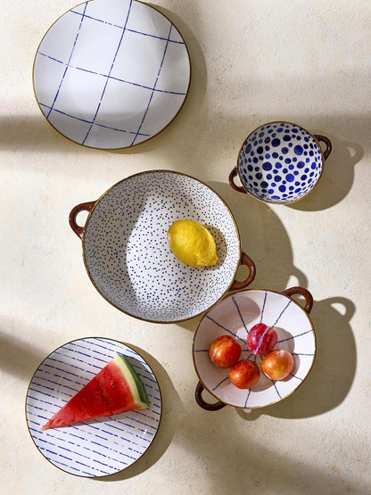 Anafi - oven dish/bowl - porcelain, Blue