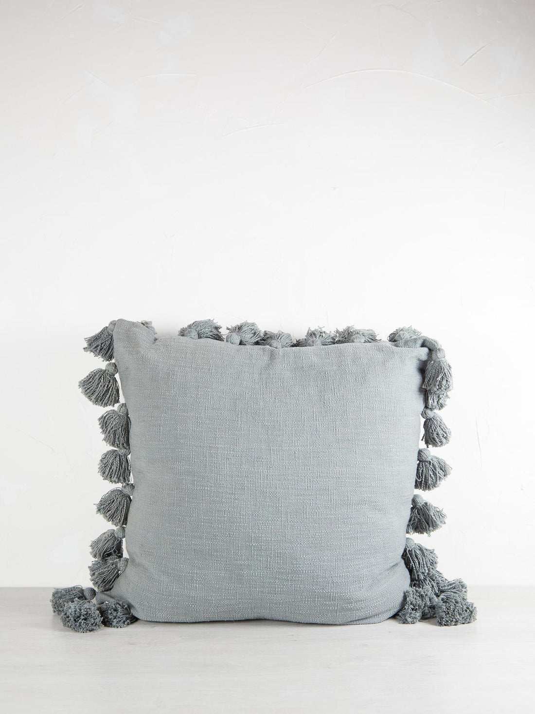 Emerald Cushion With Tassels