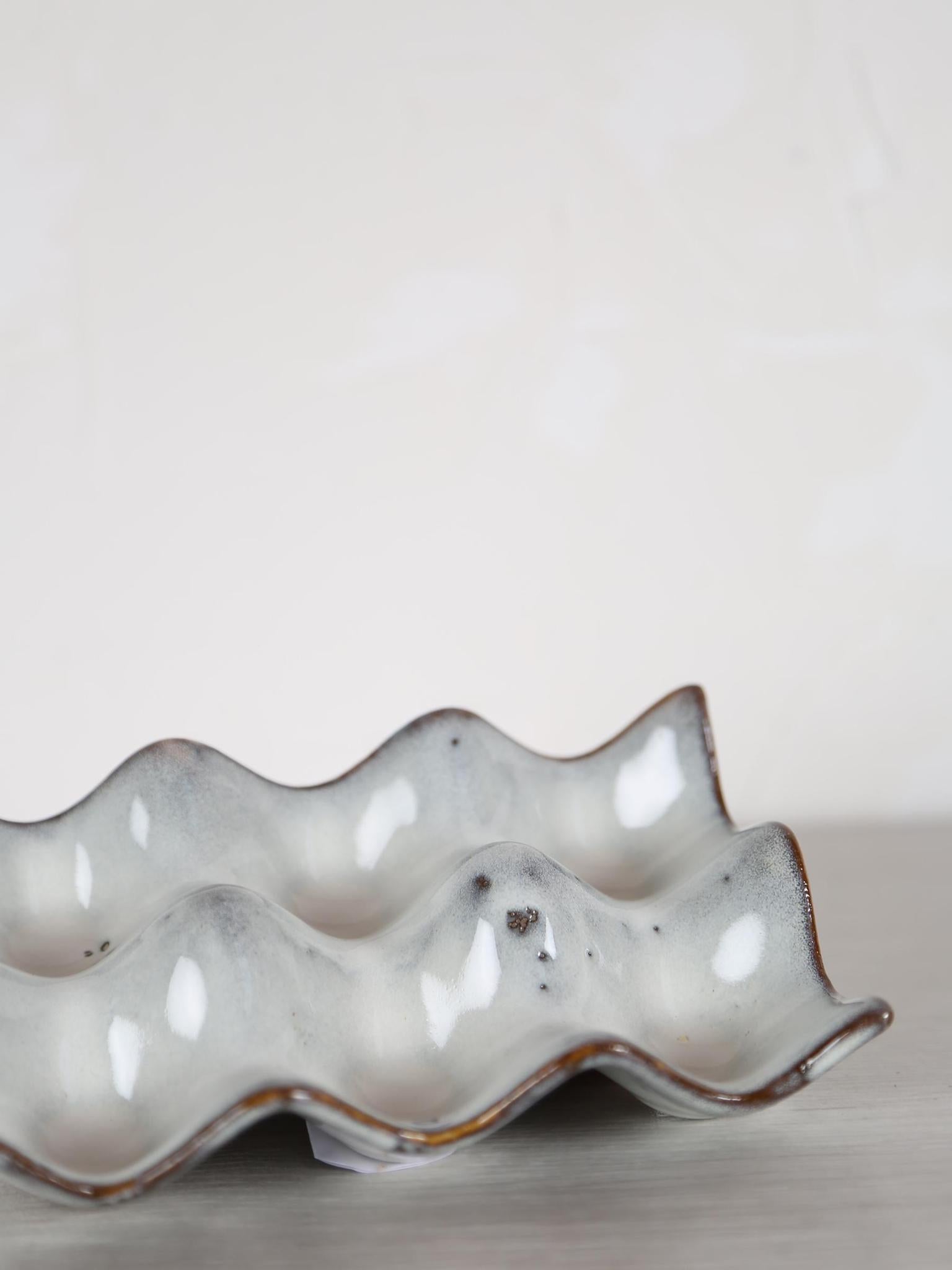 Nordic Sand Stoneware Egg Tray