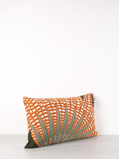 Embroidered Patterned Cushion - Ewan - 3 Colours Available - 30x50cm