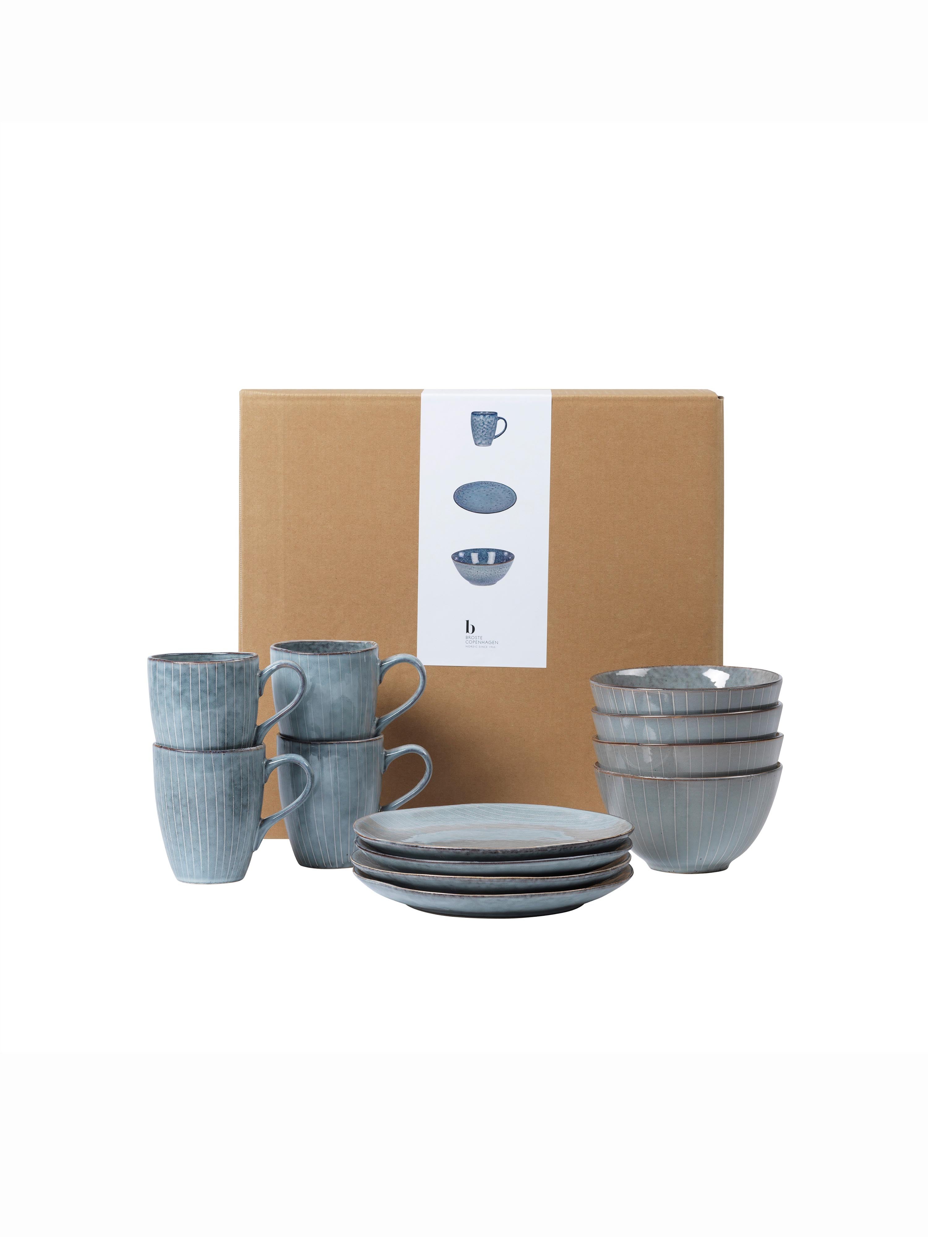 Broste Nordic Sea Breakfast Set For Four - 12 Pieces