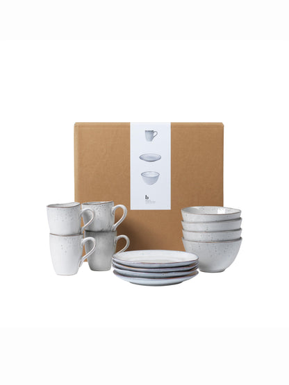 Broste Nordic Sand Breakfast Set For Four - 12 Pieces