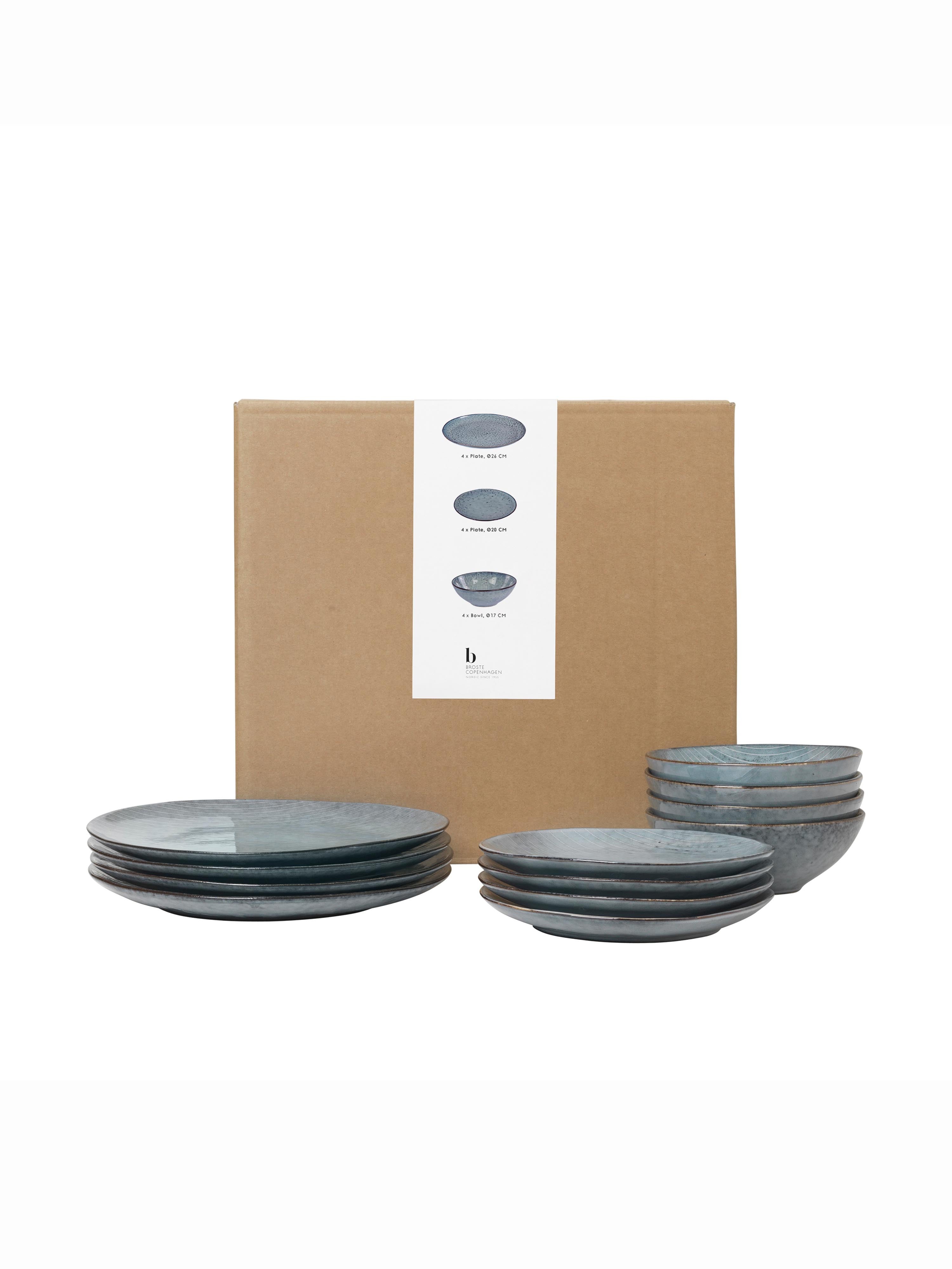 Broste Nordic Sea Dinner Set For Four - 12 Pieces