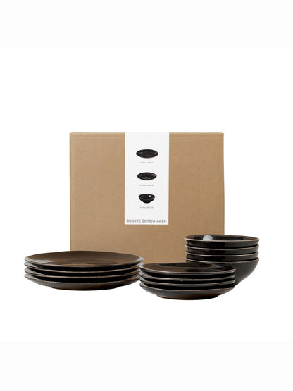 Broste Nordic Coal Dinner Set For Four - 12 Pieces