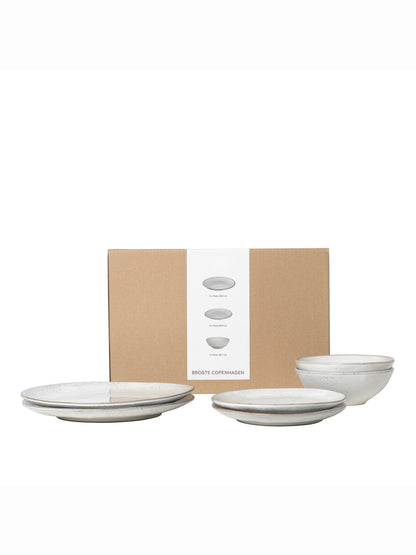 Broste Nordic Sand Dinner Set For Two - 6 Pieces
