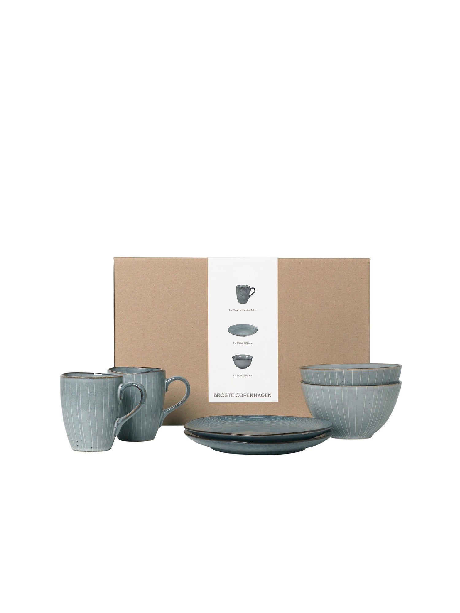 Broste Nordic Sea Breakfast Set For Two - 6 Pieces