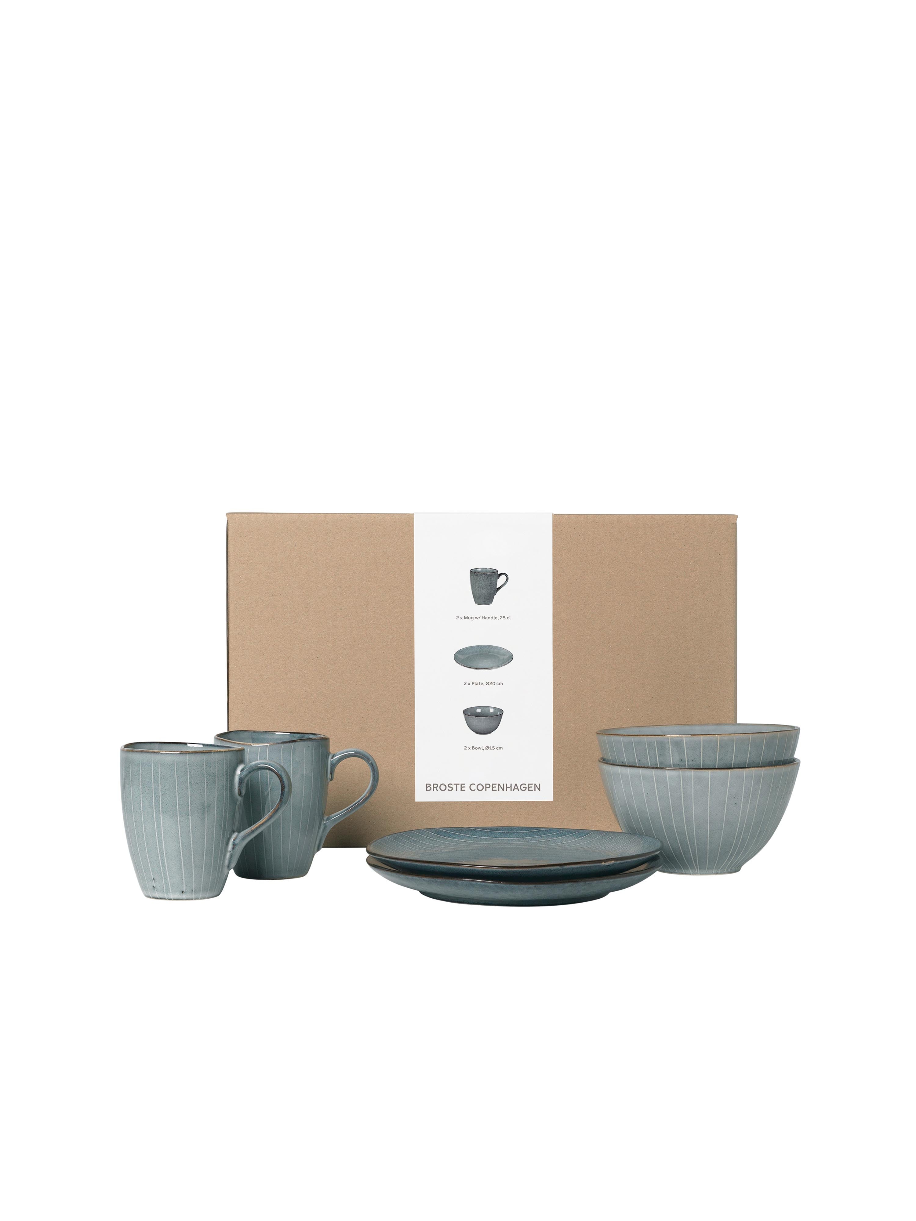 Broste Nordic Sea Breakfast Set For Two - 6 Pieces