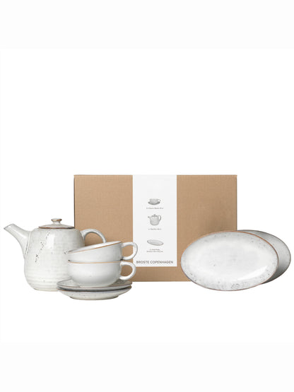 Broste Nordic Sand Tea Set For Two - 5 Pieces