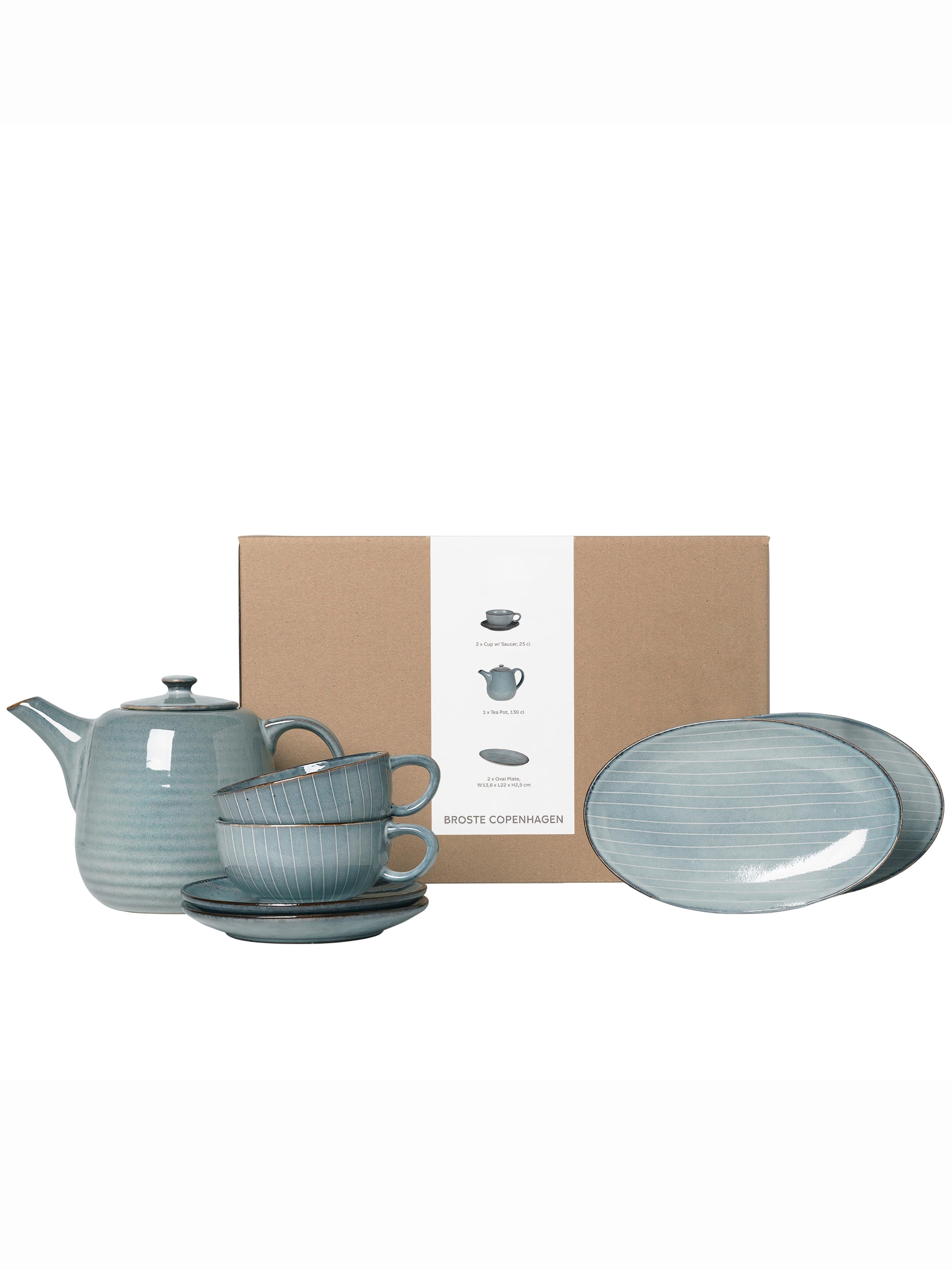 Broste Nordic Sea Tea Set For Two - 5 Pieces