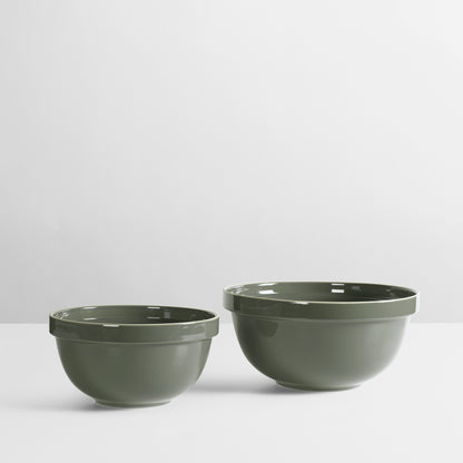 Taverna Green Glazed Stoneware Large Serving/Mixing Bowl
