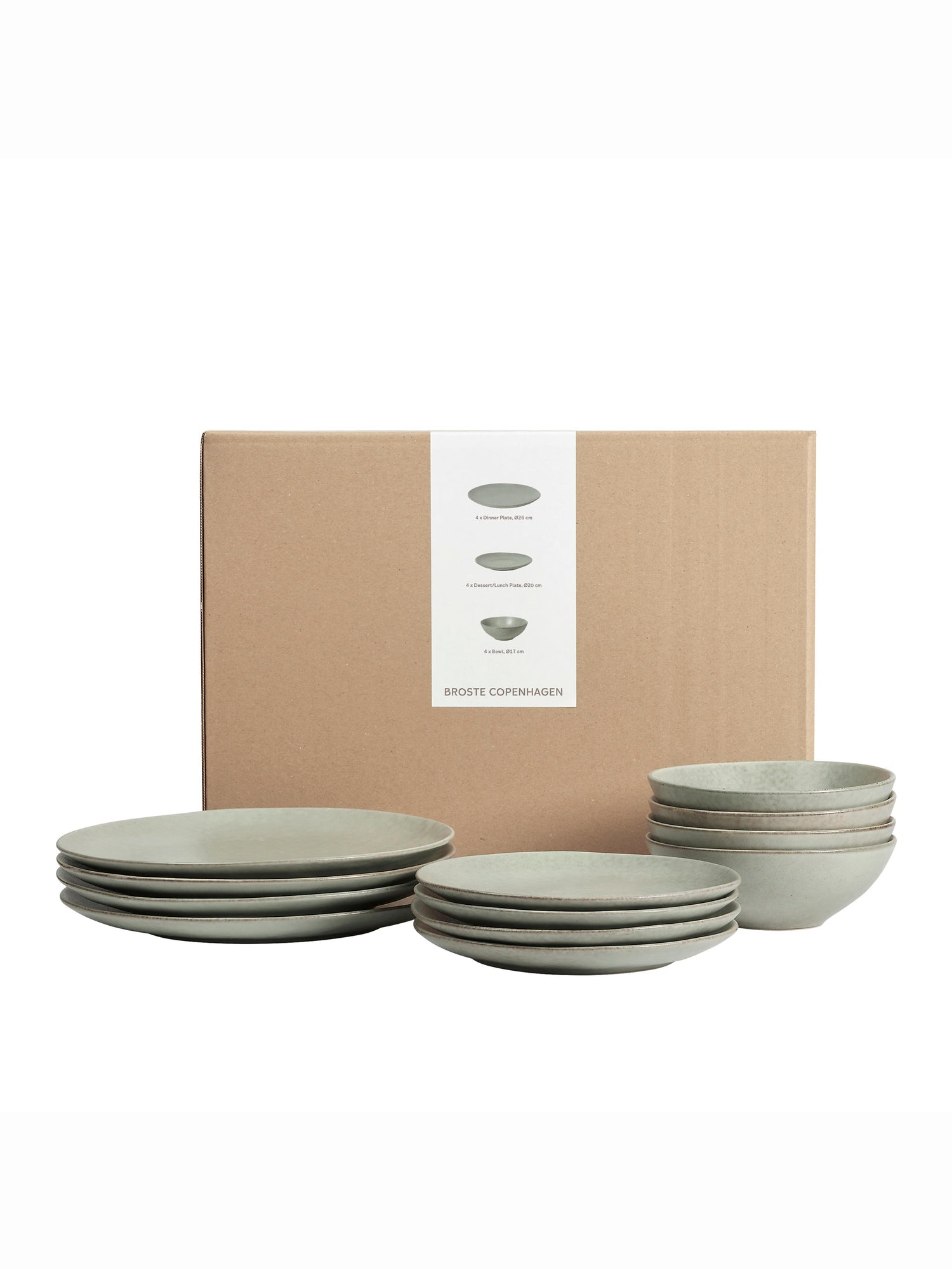 Broste Nordic Marsh Dinner Set For Four - 12 Pieces