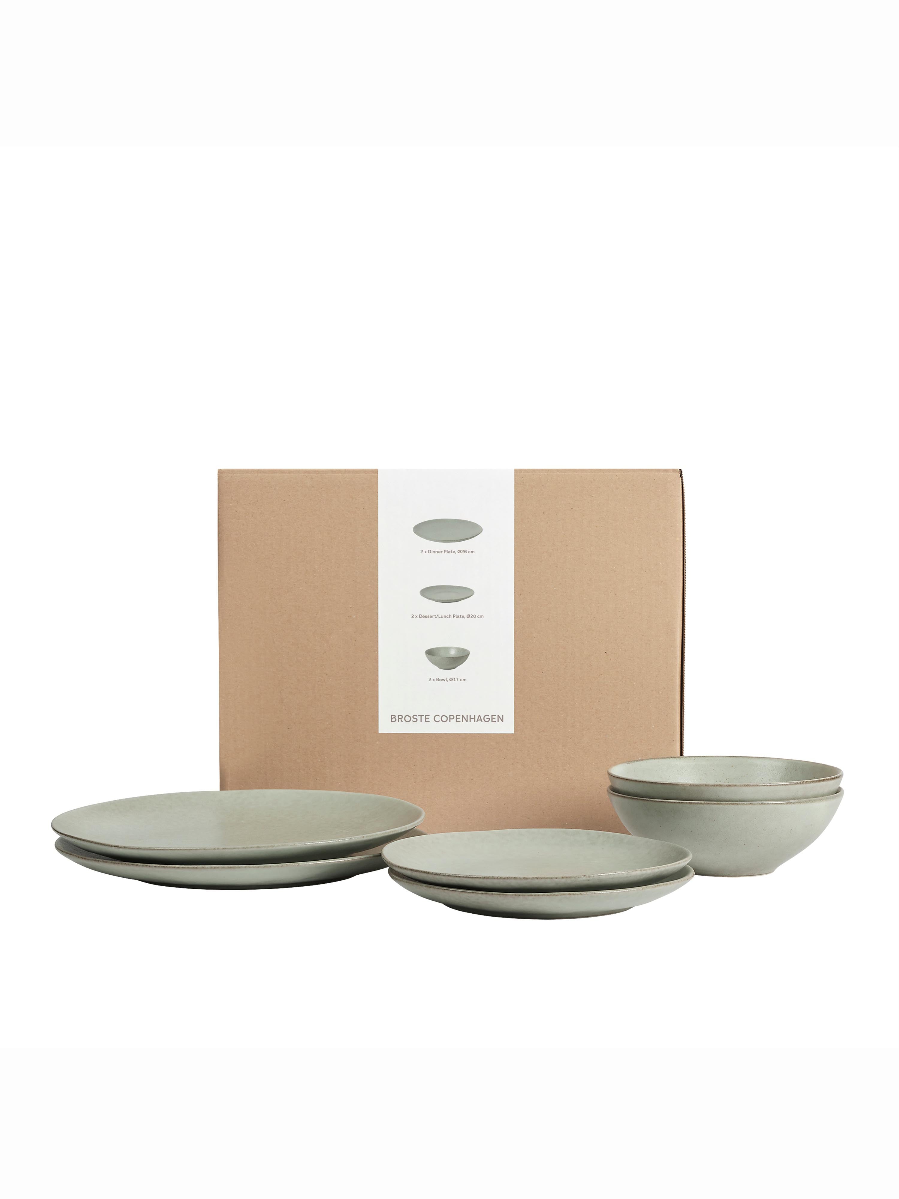 Broste Nordic Marsh Dinner Set For Two - 6 Pieces