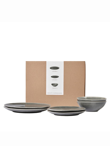 Broste Nordic Rain Dinner Set For Two - 6 Pieces