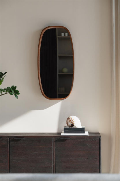 Nyko Rounded Rubberwood Mirror - Medium