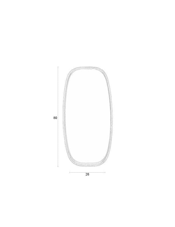 Nyko Rounded Rubberwood Mirror - Medium