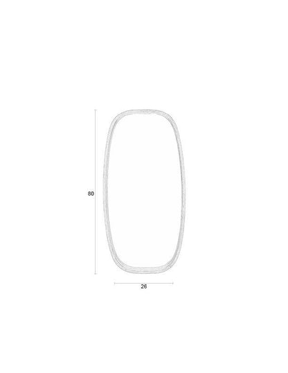 Nyko Rounded Rubberwood Mirror - Medium