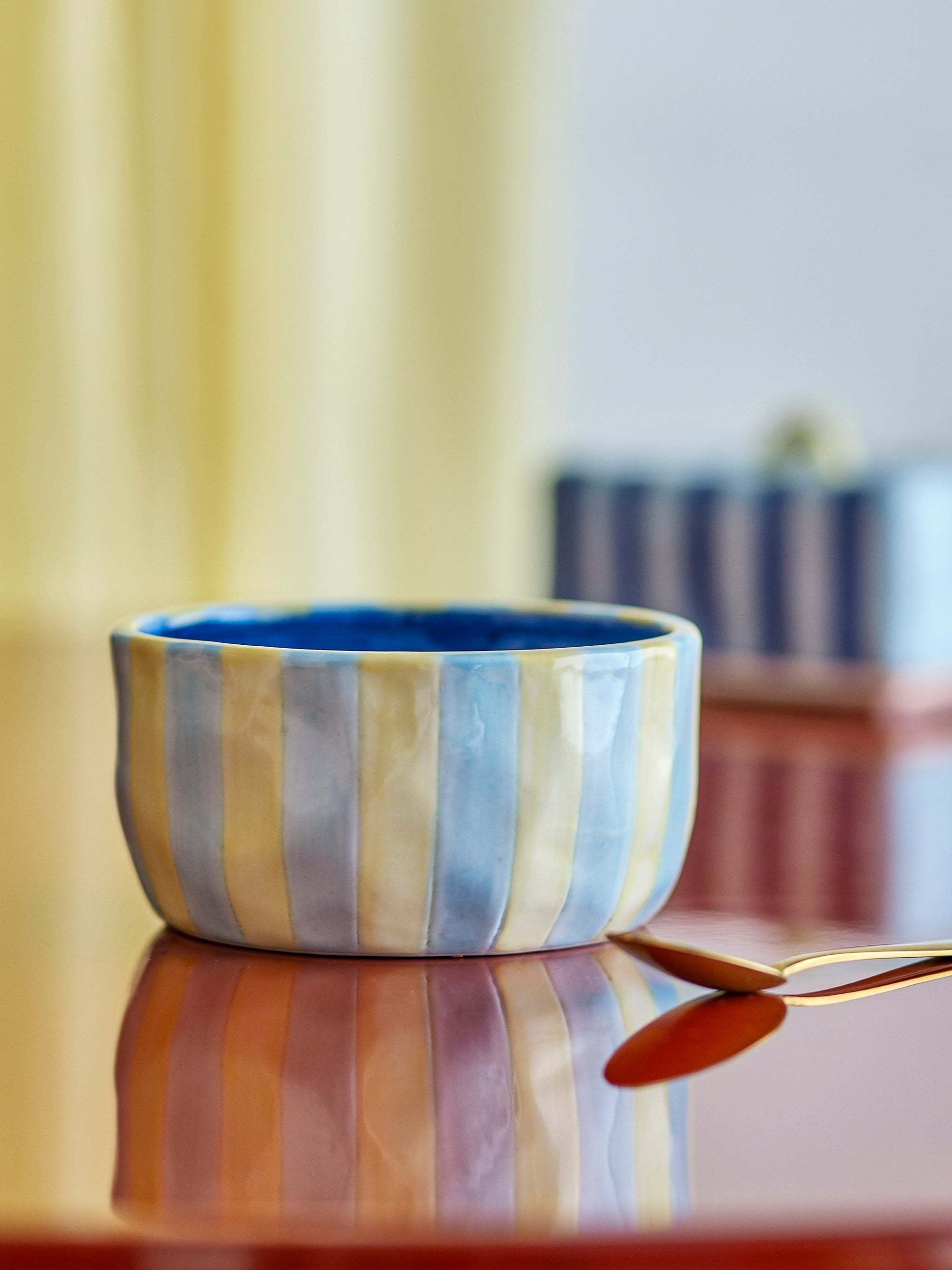 Phoenix Hand Painted Striped Bowl - 2 Colours Available