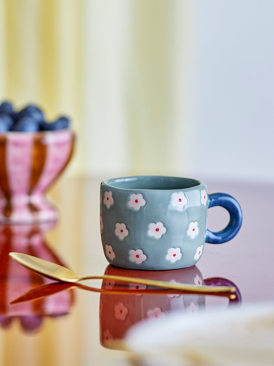 Nini Mini Mug - Blue Floral - Stoneware