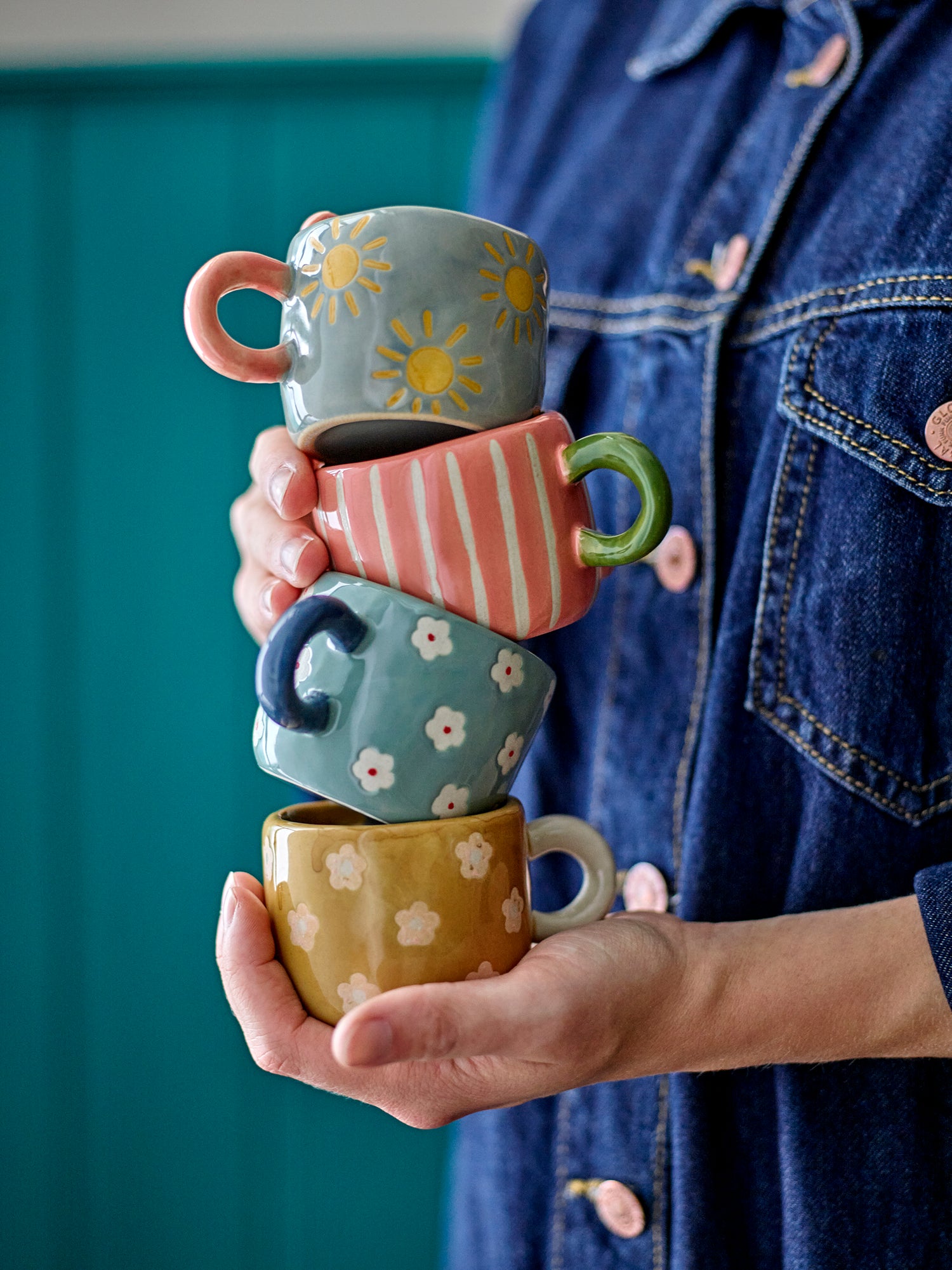 Nini Mini Mug - Blue Floral - Stoneware