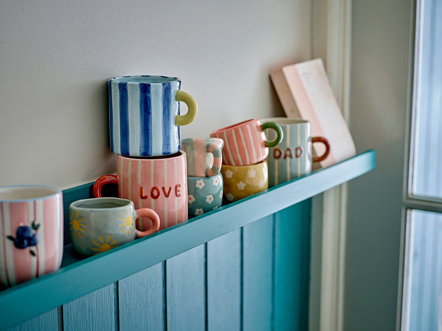 Nini Mini Cup - Ochre, Blue Sunshine - Stoneware