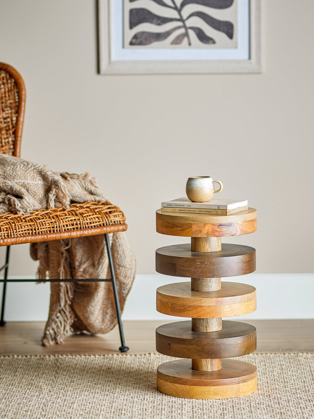 Franka Side Table - Shaded Brown - Mango Wood