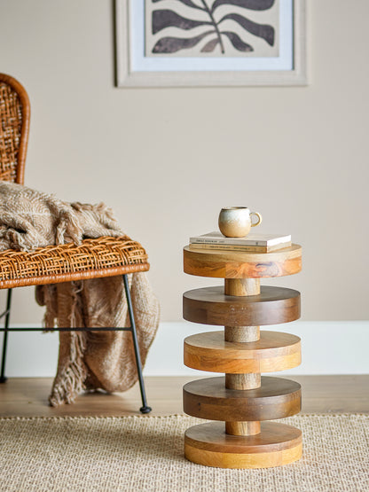 Franka Side Table - Shaded Brown - Mango Wood