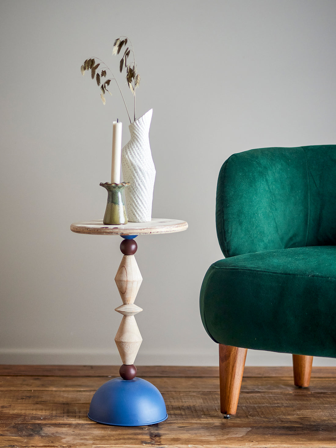 Mannelli Side Table - Navy Blue - Firwood