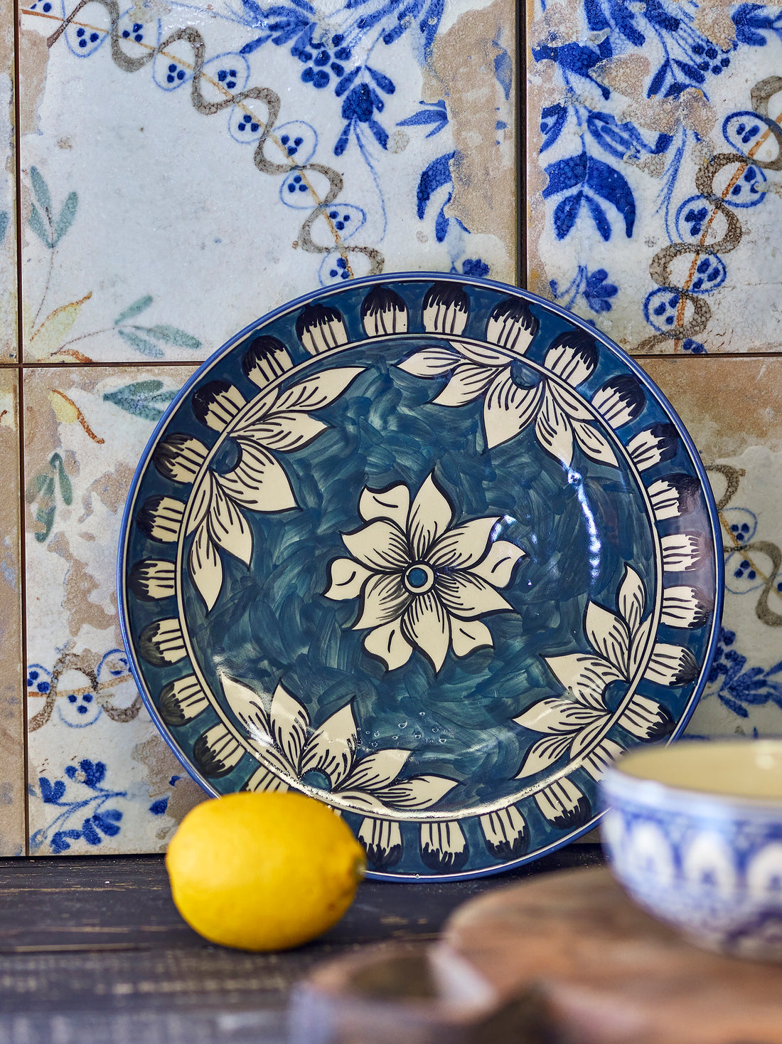 Karlie Plate - Blue - Stoneware