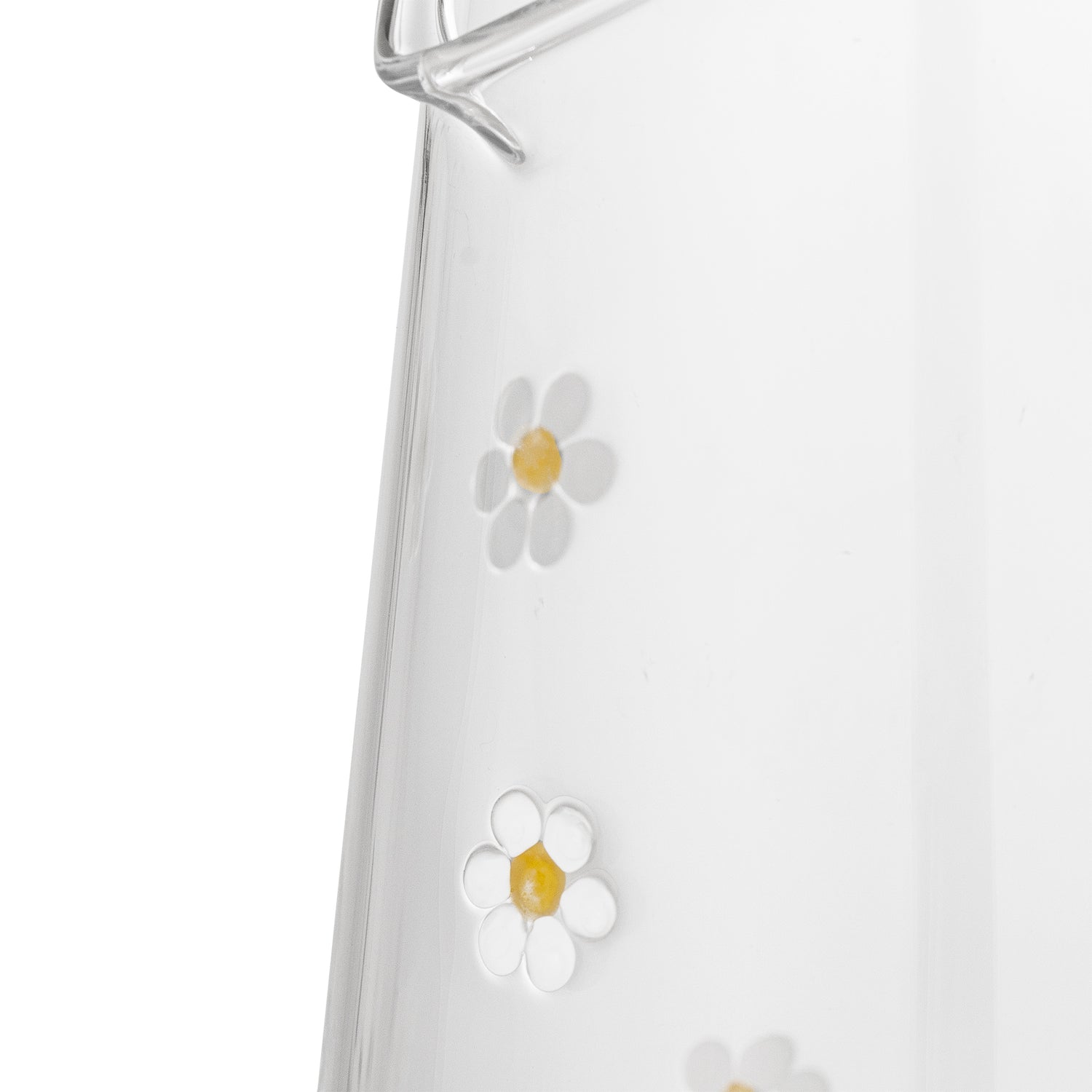 Buzz Jug - Clear Daisy Patterned