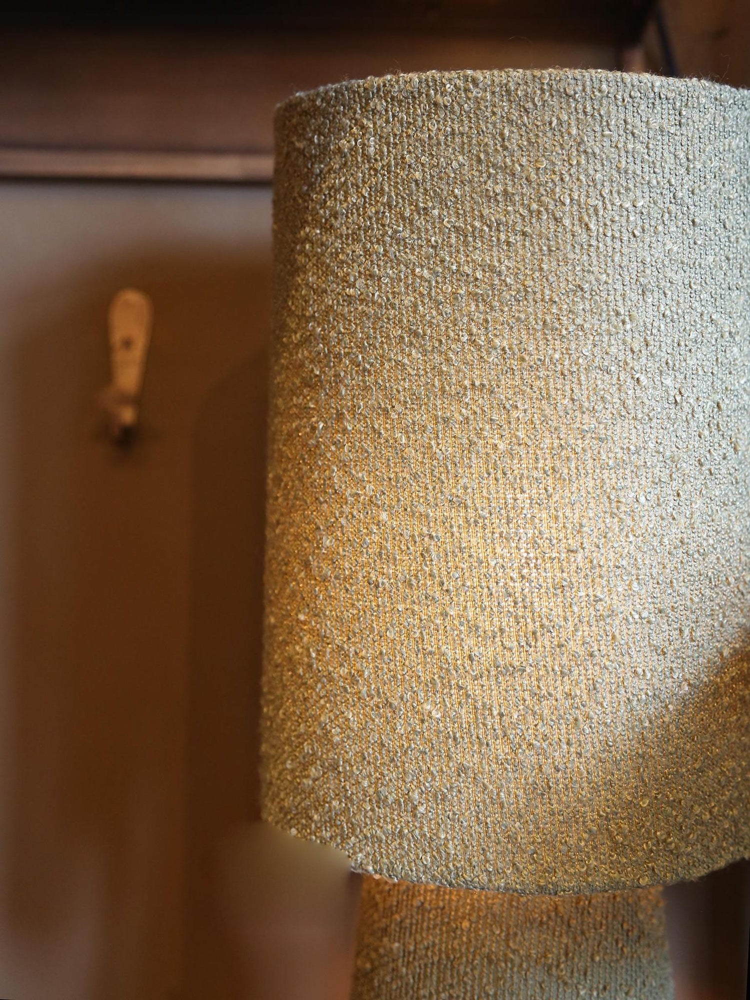 Catania Olive Green Bouclè Table Lamp