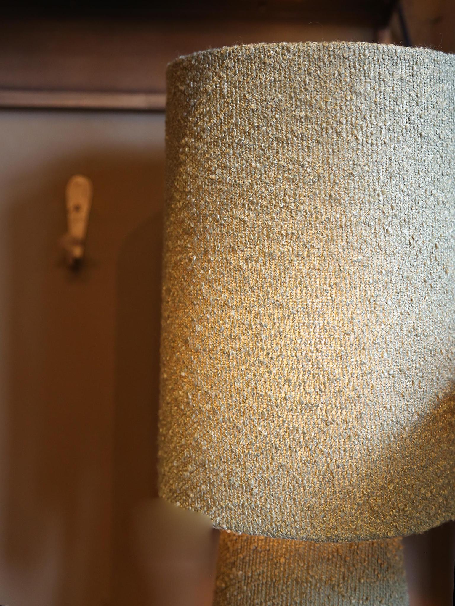 Catania Olive Green Bouclè Table Lamp