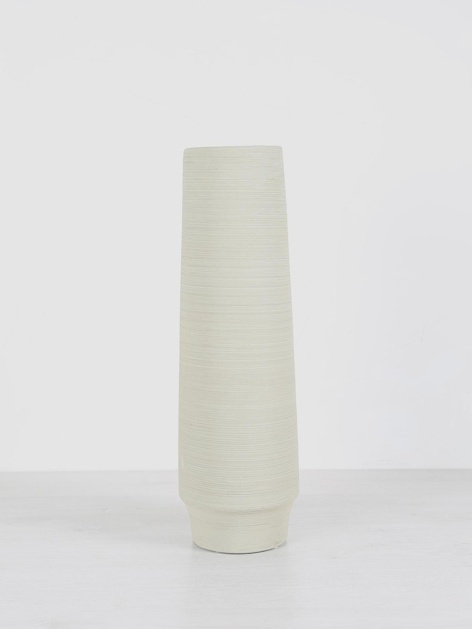 Zonna Matt Ceramic High Vase - Beige