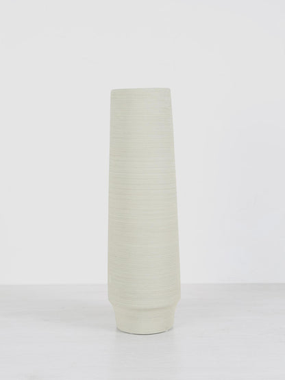 Zonna Matt Ceramic High Vase - Beige