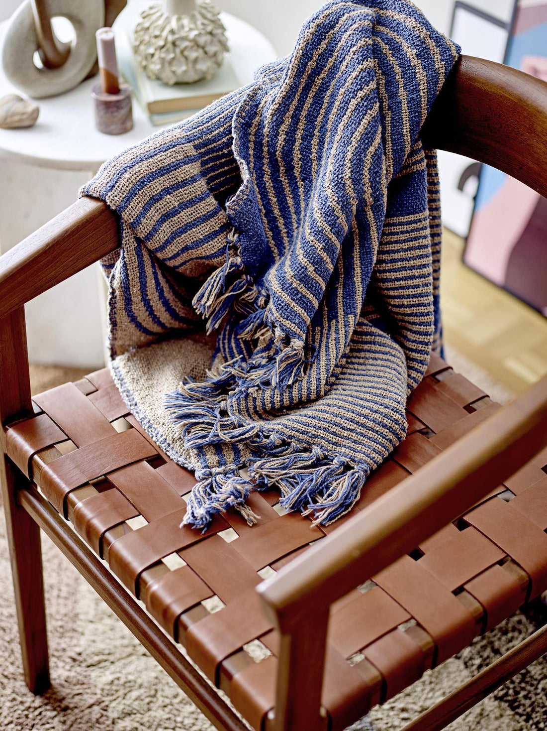 Tiffanie Throw - Recycled Cotton - Blue