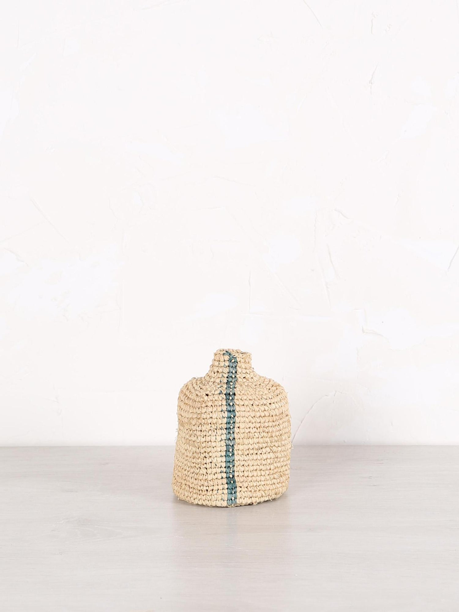 Small Woven Vertical Striped Bud/Bottle Vase