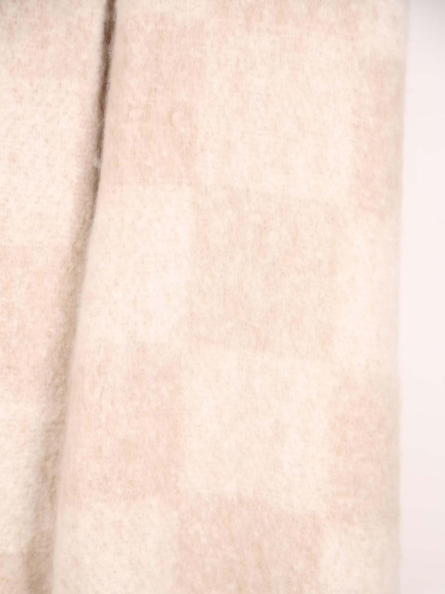 Isabel Recycled Checked Fringed Throw - Natural