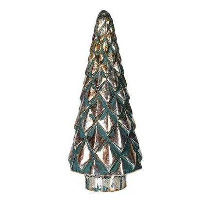 Decorative Forest Green Glass Tree