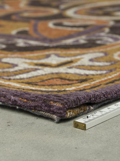 Bashmira Patterned Rug - Burnt orange, Deep Purple