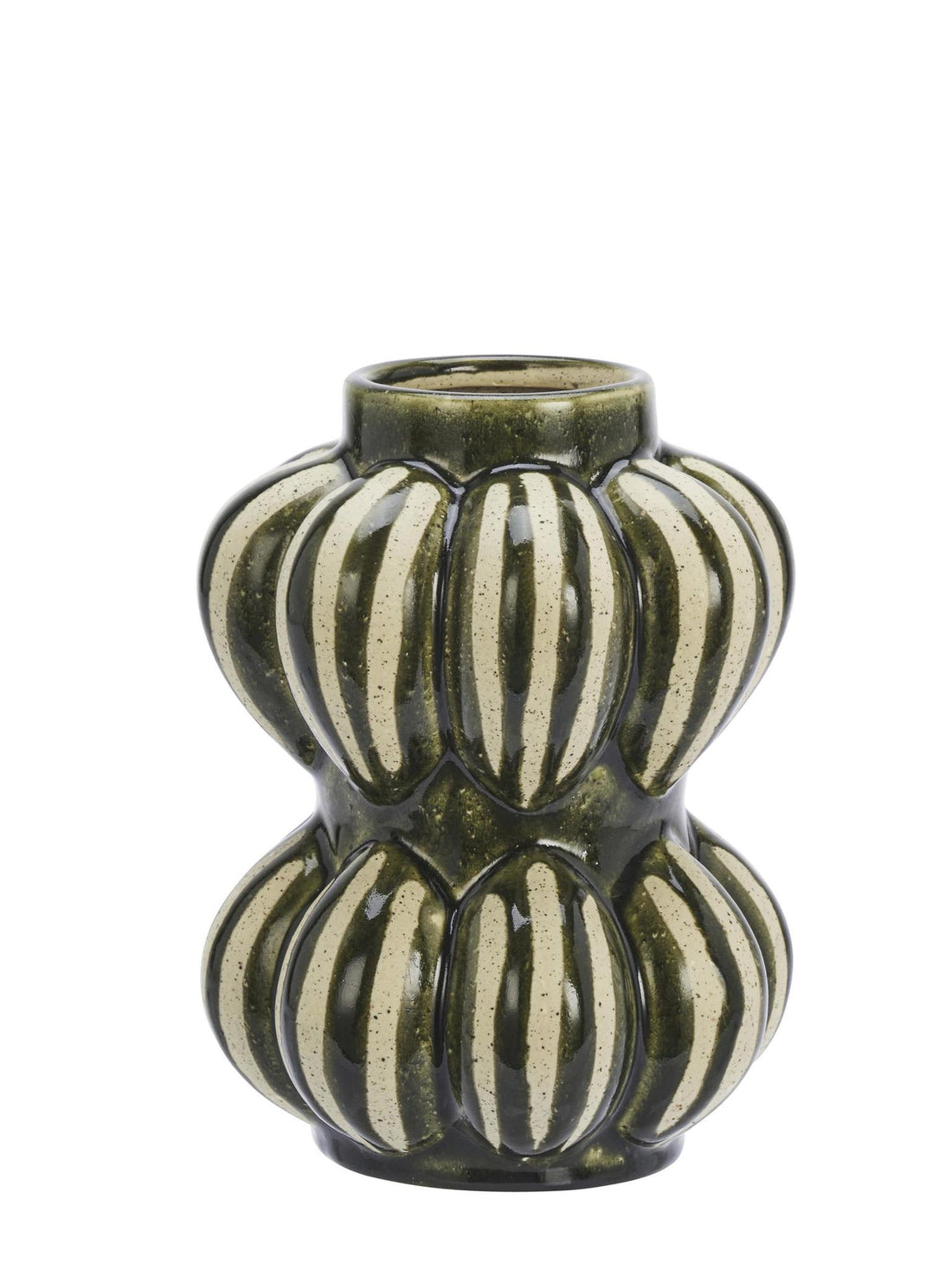 Elliah Stoneware vase - Olive